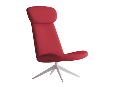 MYPLACE - Swivel fabric armchair with headrest _ La Cividina